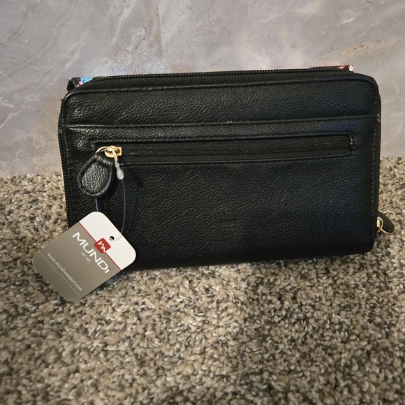 Mundi Black and Multicolor Butterfly Clutch - Picture 3 of 10